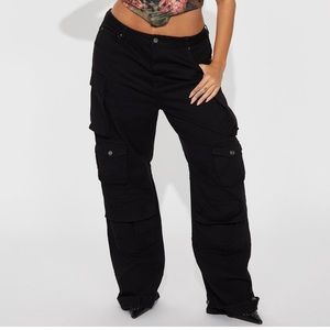 Black Stretch Cargo pants